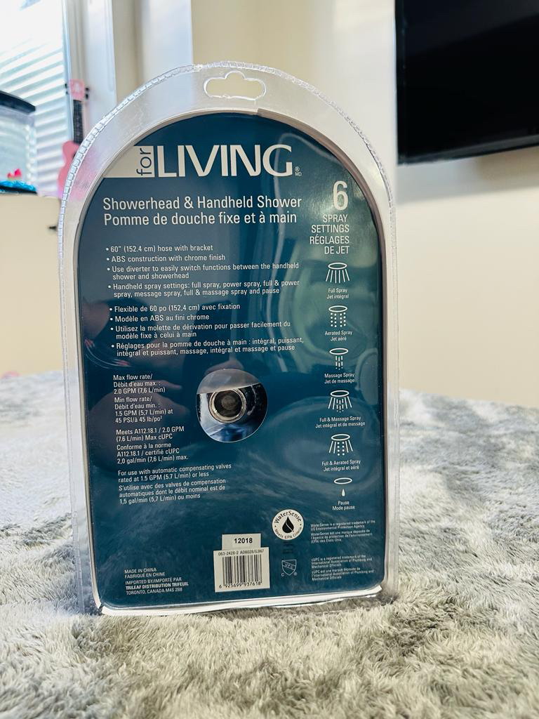 For Living Showerhead & Handheld Shower 6 spray settings - photo 4