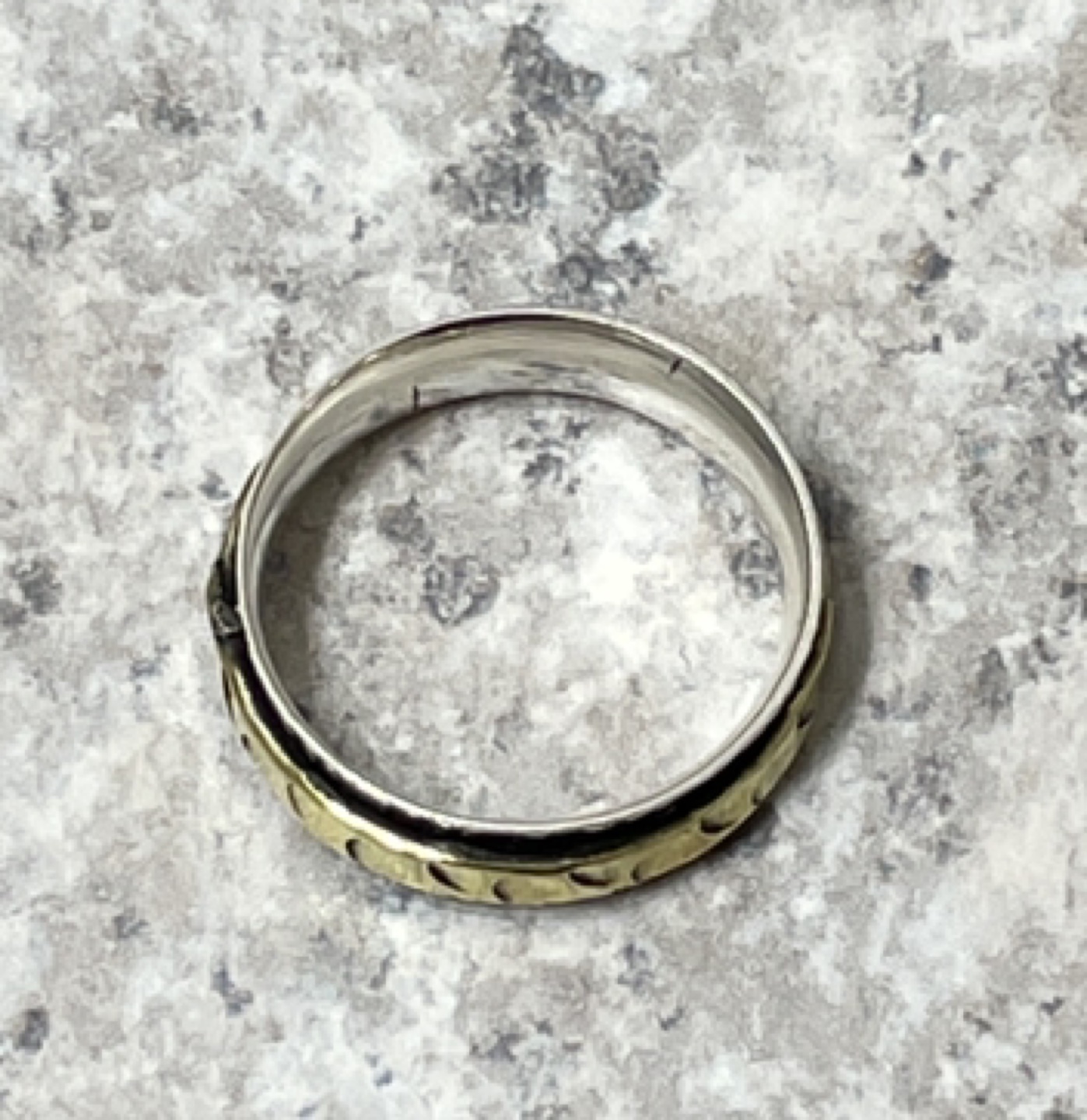 Size 6 Meditation Sterling Silver Ring 🎁 - photo 2