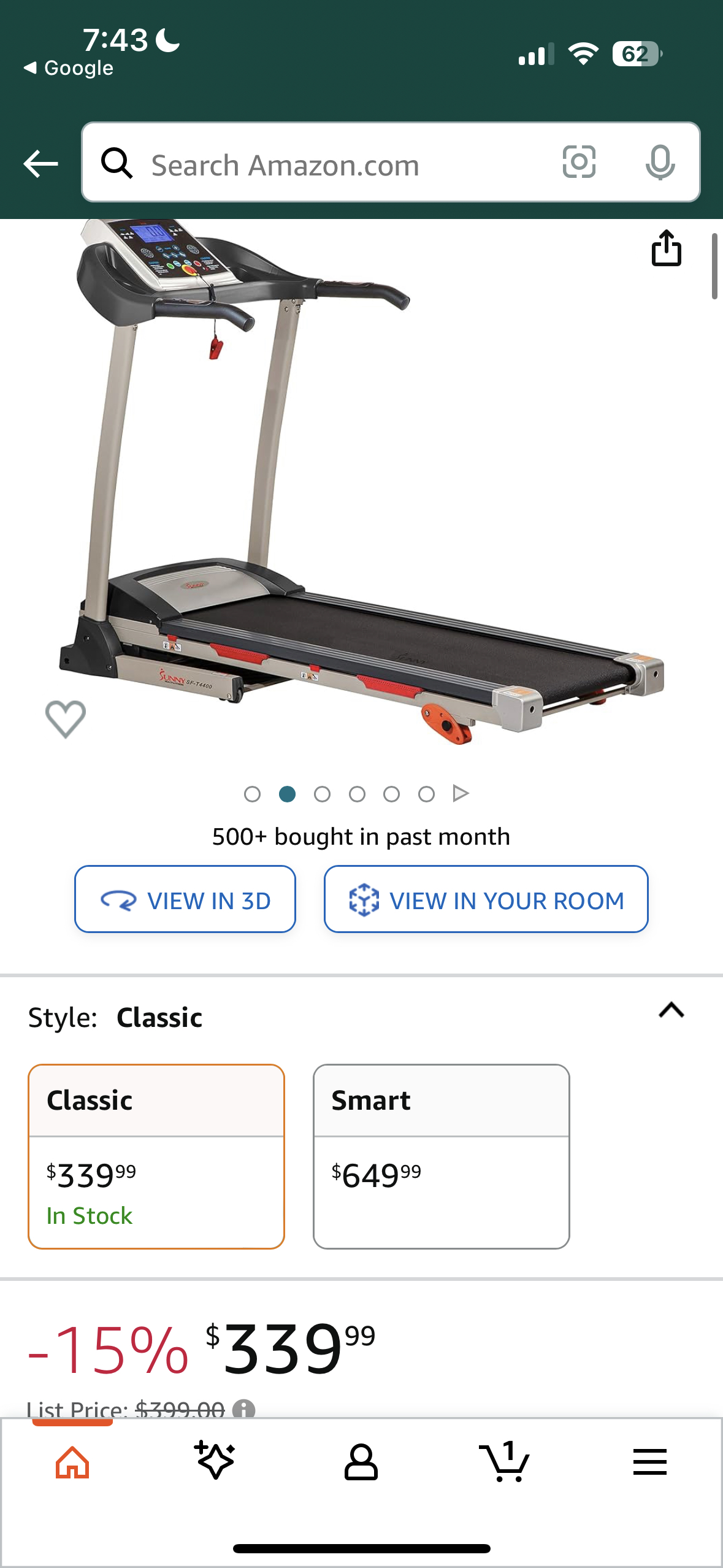 Sunny Health&fitness treadmill - photo 5