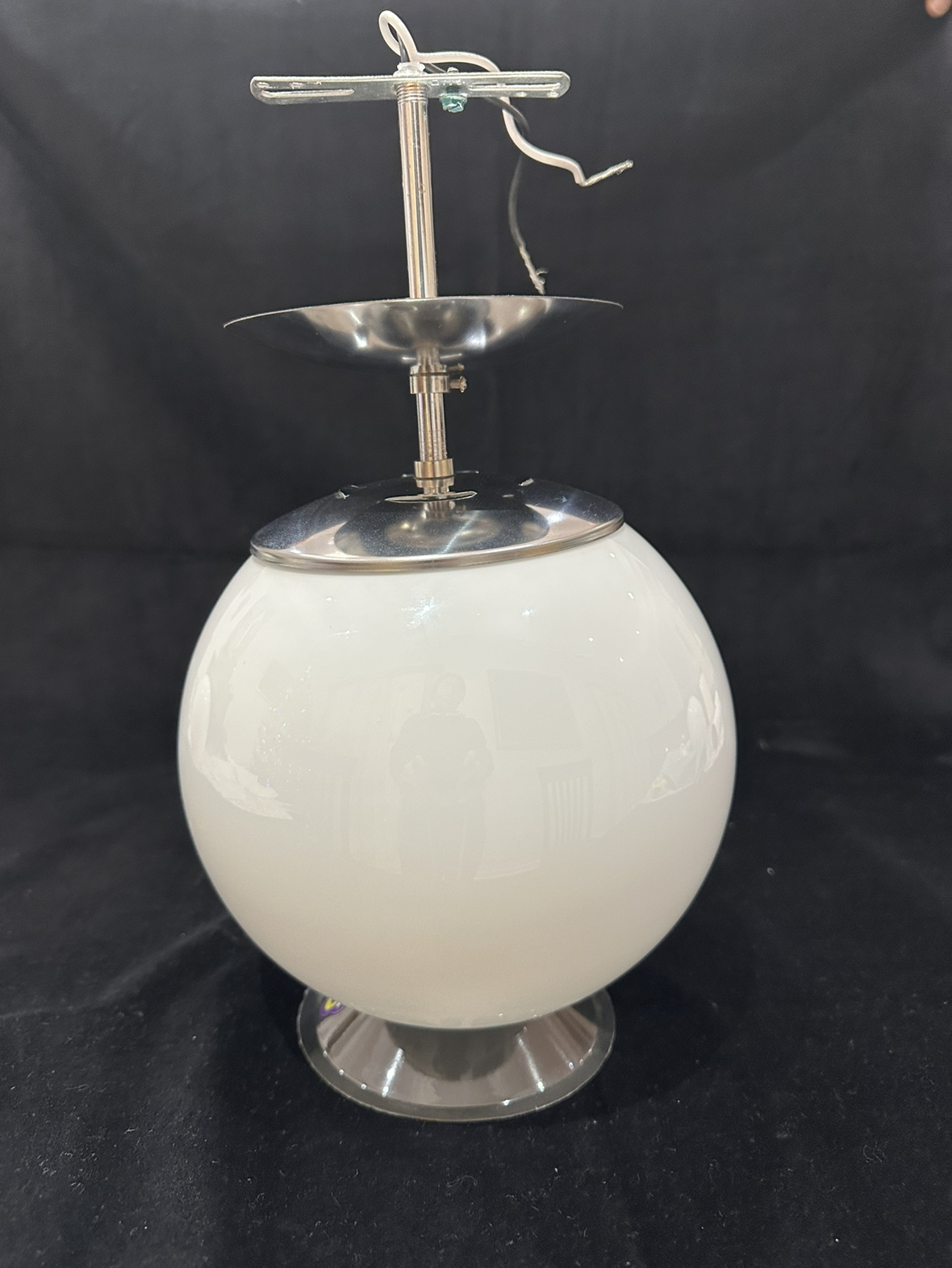 #freecycle - 8” White Globe flush mount ceiling light fixture