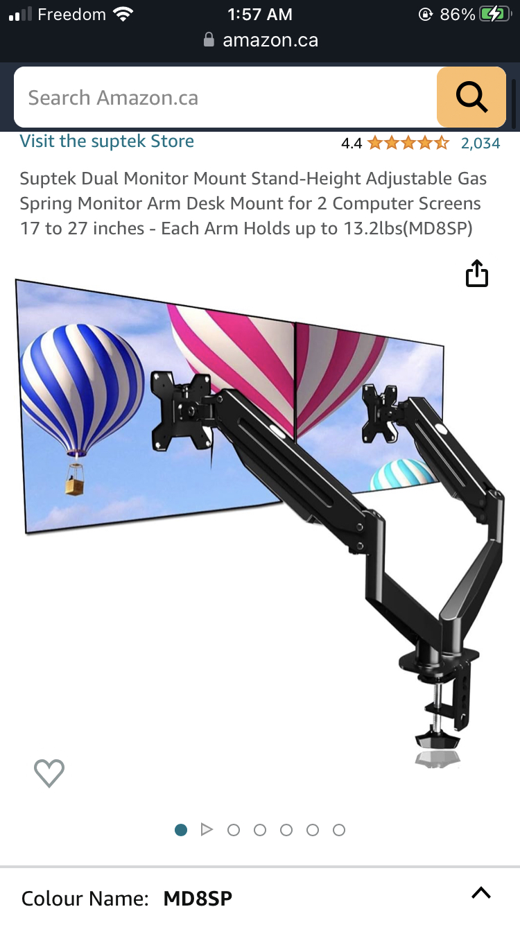Dell 1080p 60hz Monitor + lights & stand - photo 3