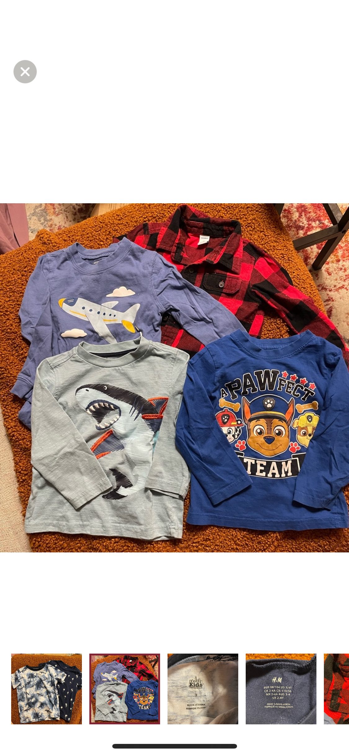 Bundle of 6 Boys Shirts Size 3T image indicator(2)