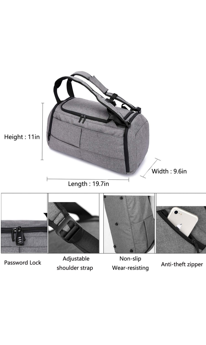 Sports Duffel Bag w/ Anti-Theft Lock image indicator(7)