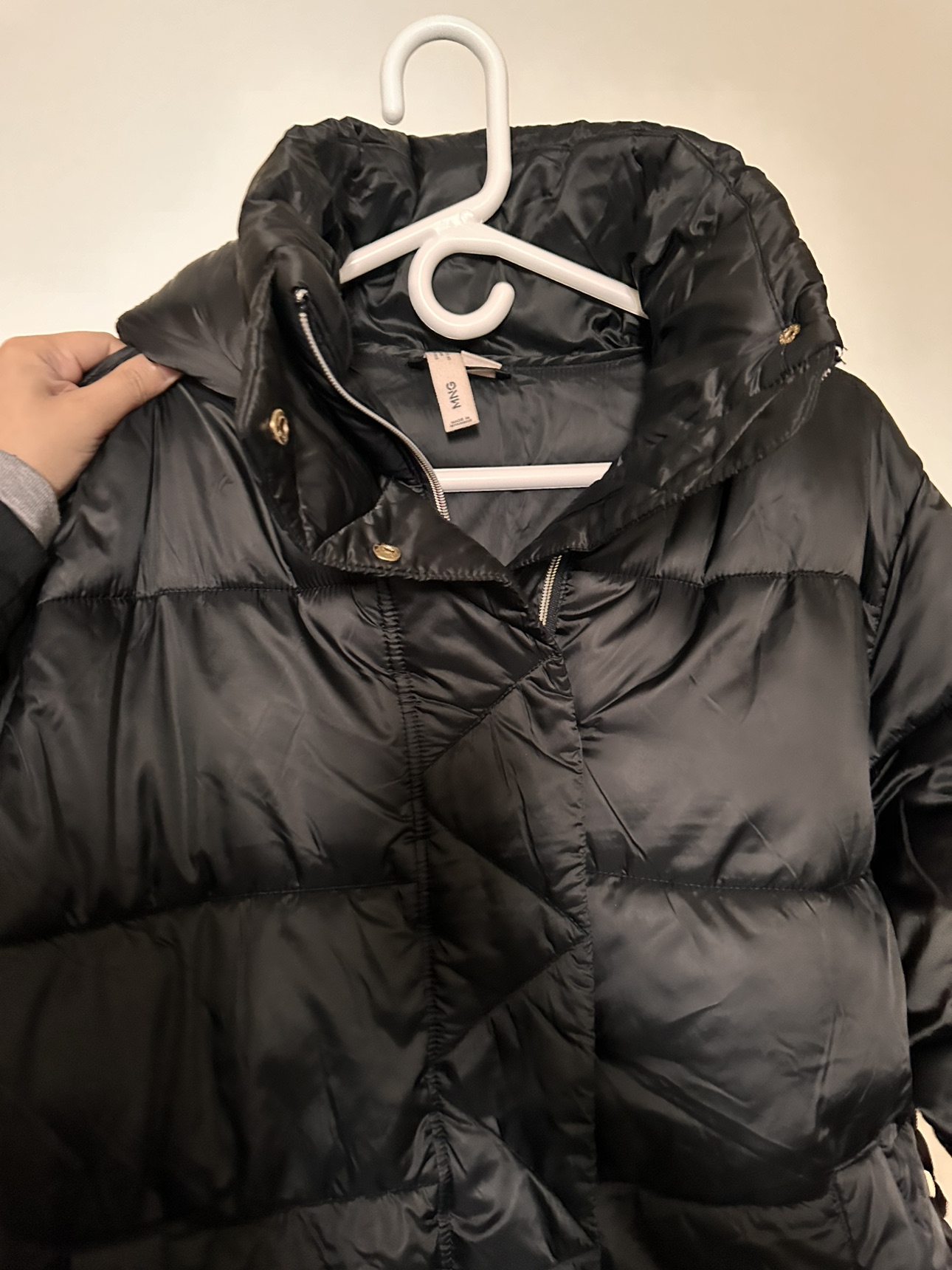 Mango Detachable Hood Quilted Jacket Coat image indicator(2)