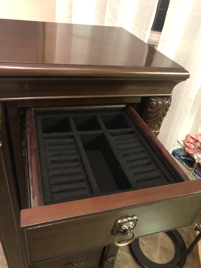 Solid wood 4 foot tall jewelry amoir image indicator(8)