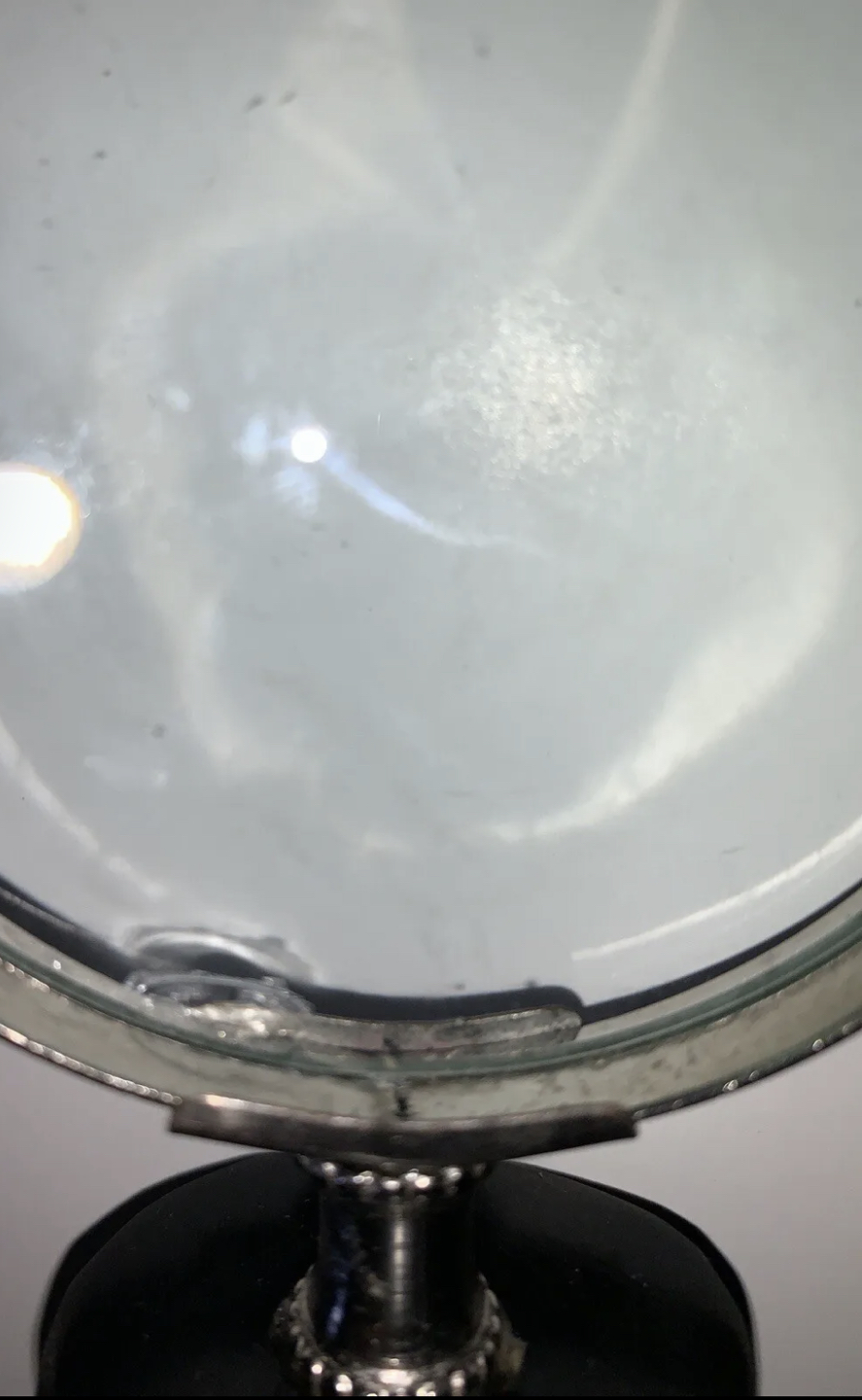 Magnifying Glass Black Brown Polished Spiral Handle Horn 9" image indicator(7)