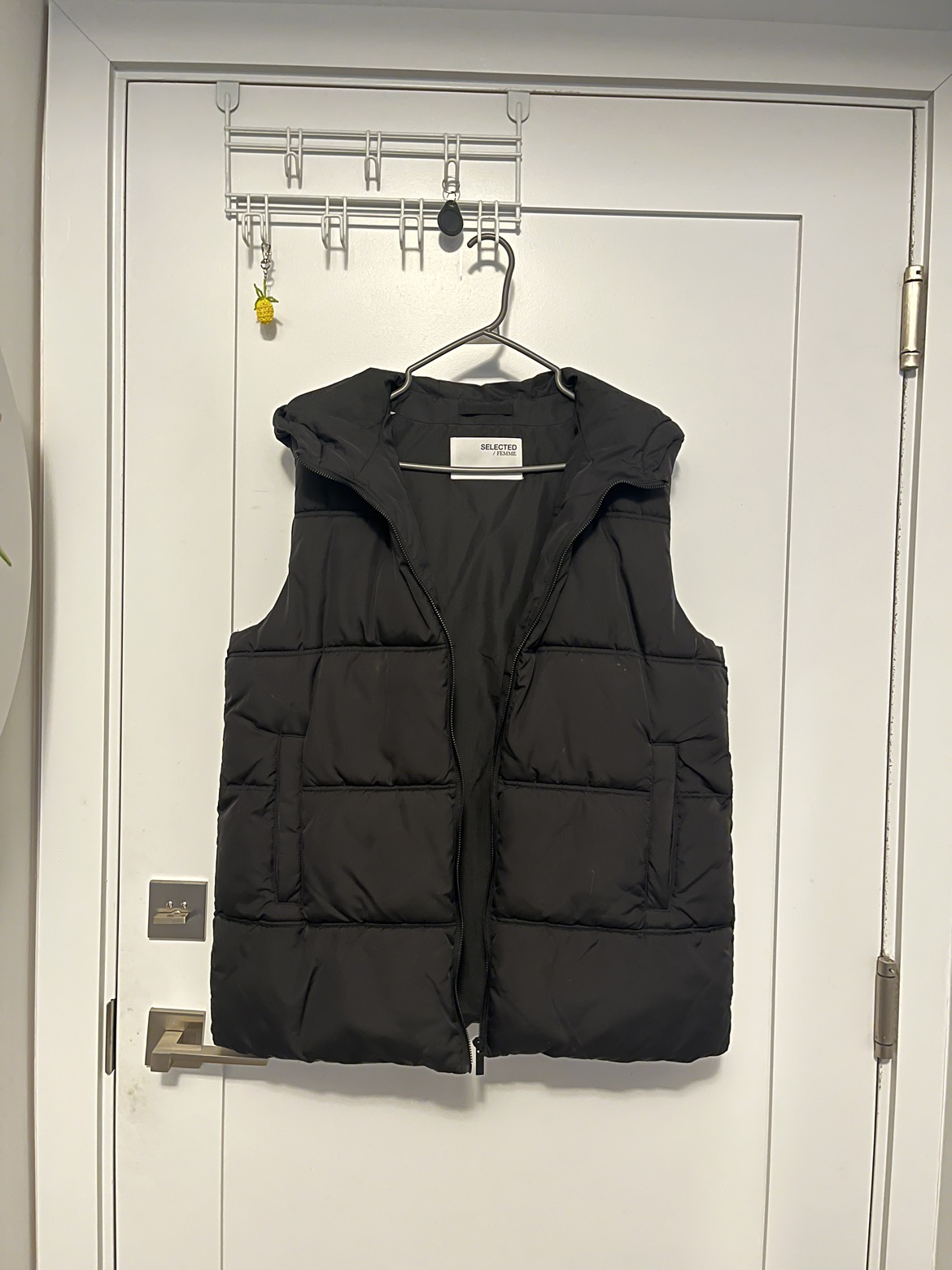 Puffer vest with hood thumbnail