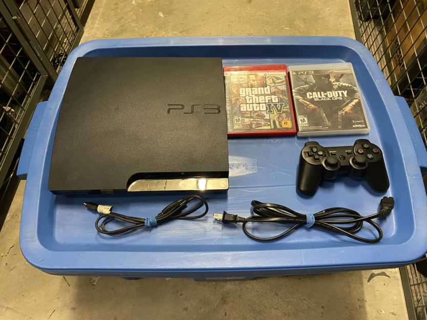 PlayStation 3 PS3 w/ games Call of Duty Grand Theft Auto GTA image indicator(2)