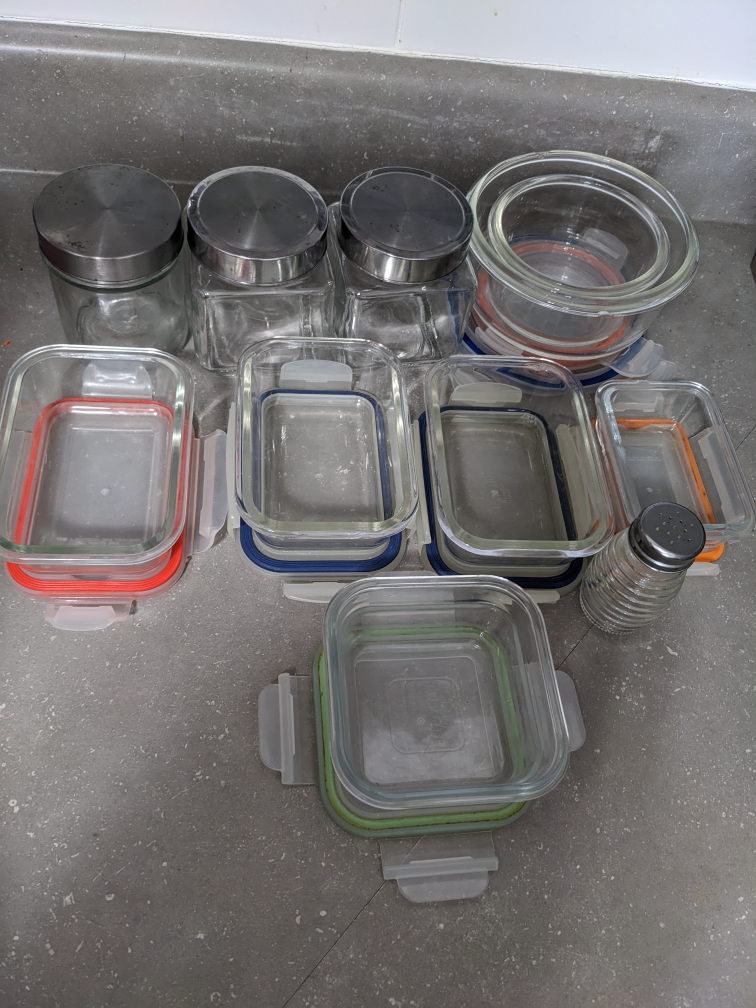 Glass Storage containers assorted sizes thumbnail