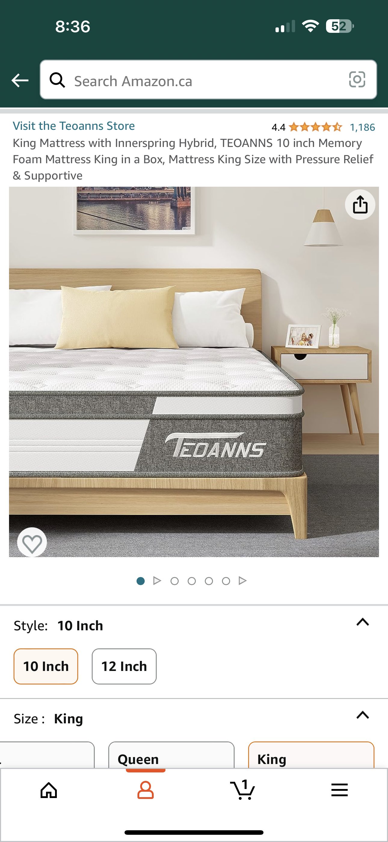 99% New King Mattress 10 inch memory foam mattress #SellingSpree - photo 3