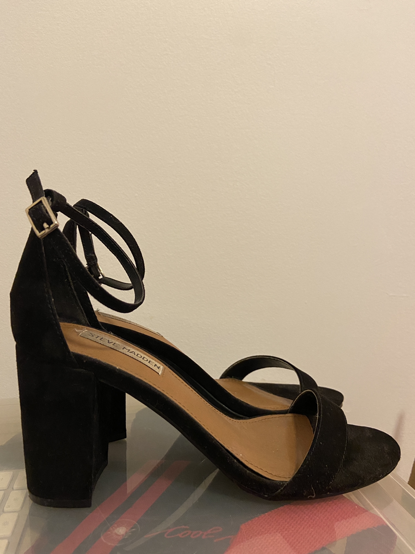 steve madden dylann heels - black