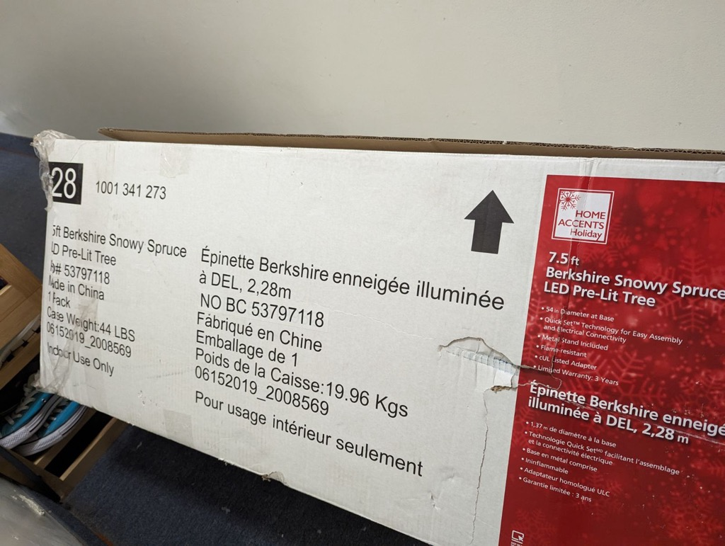 7.5 ft prelit Christmas tree needs to be gone asap image indicator(3)