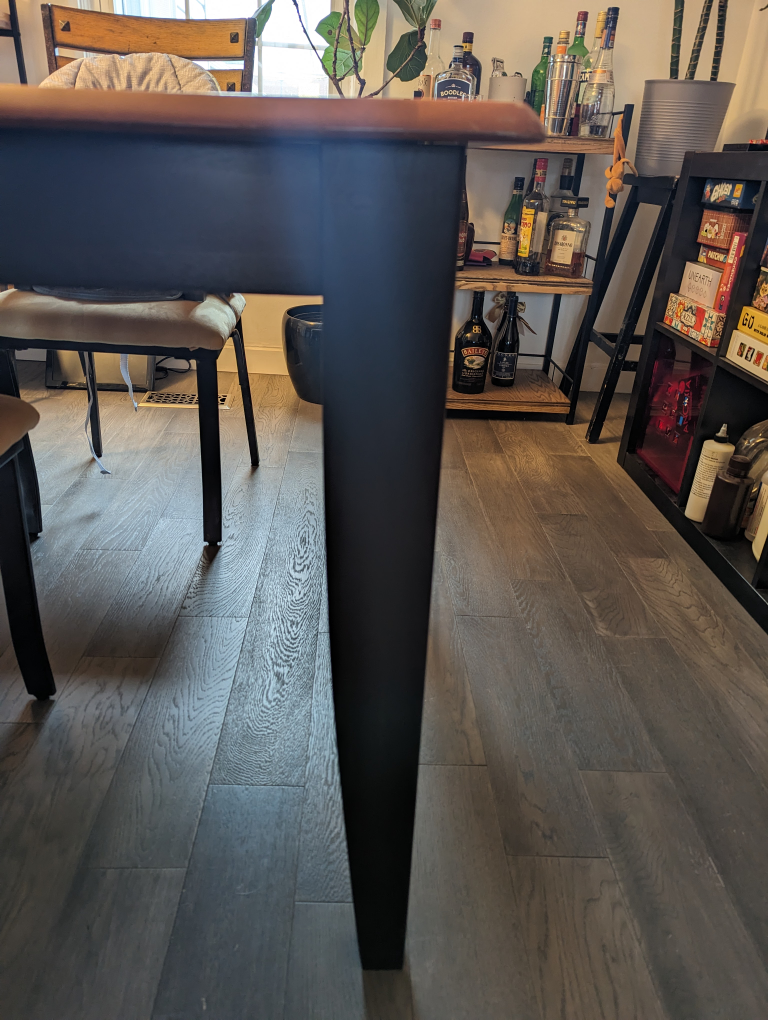 Wood kitchen or dining table with leaf - photo 2