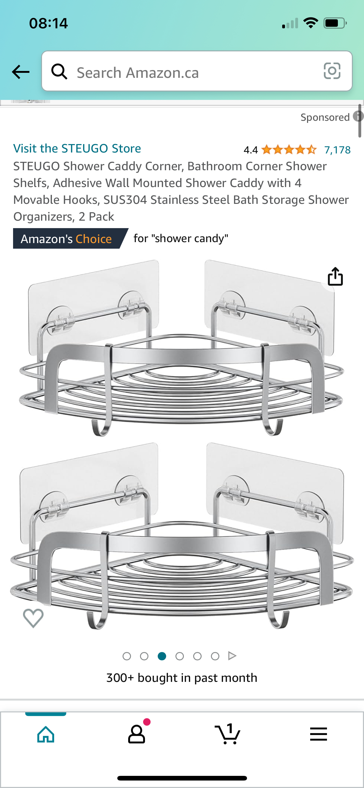 Shower caddy -pair - silver - photo 3