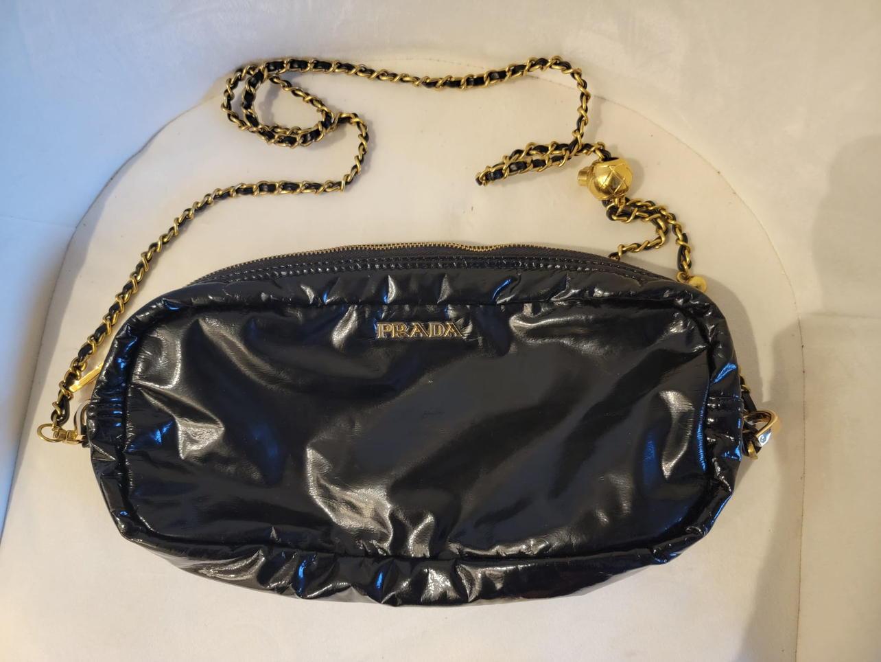Authentic Prada pouch on chain thumbnail