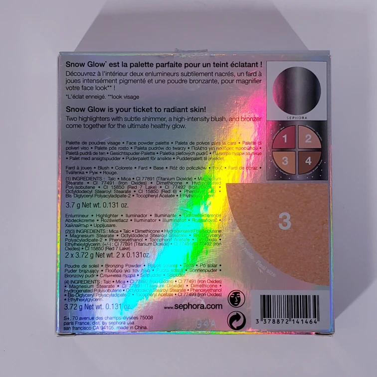 💄Sephora Snow 🐧 Glow Face Palette🪞 image indicator(4)