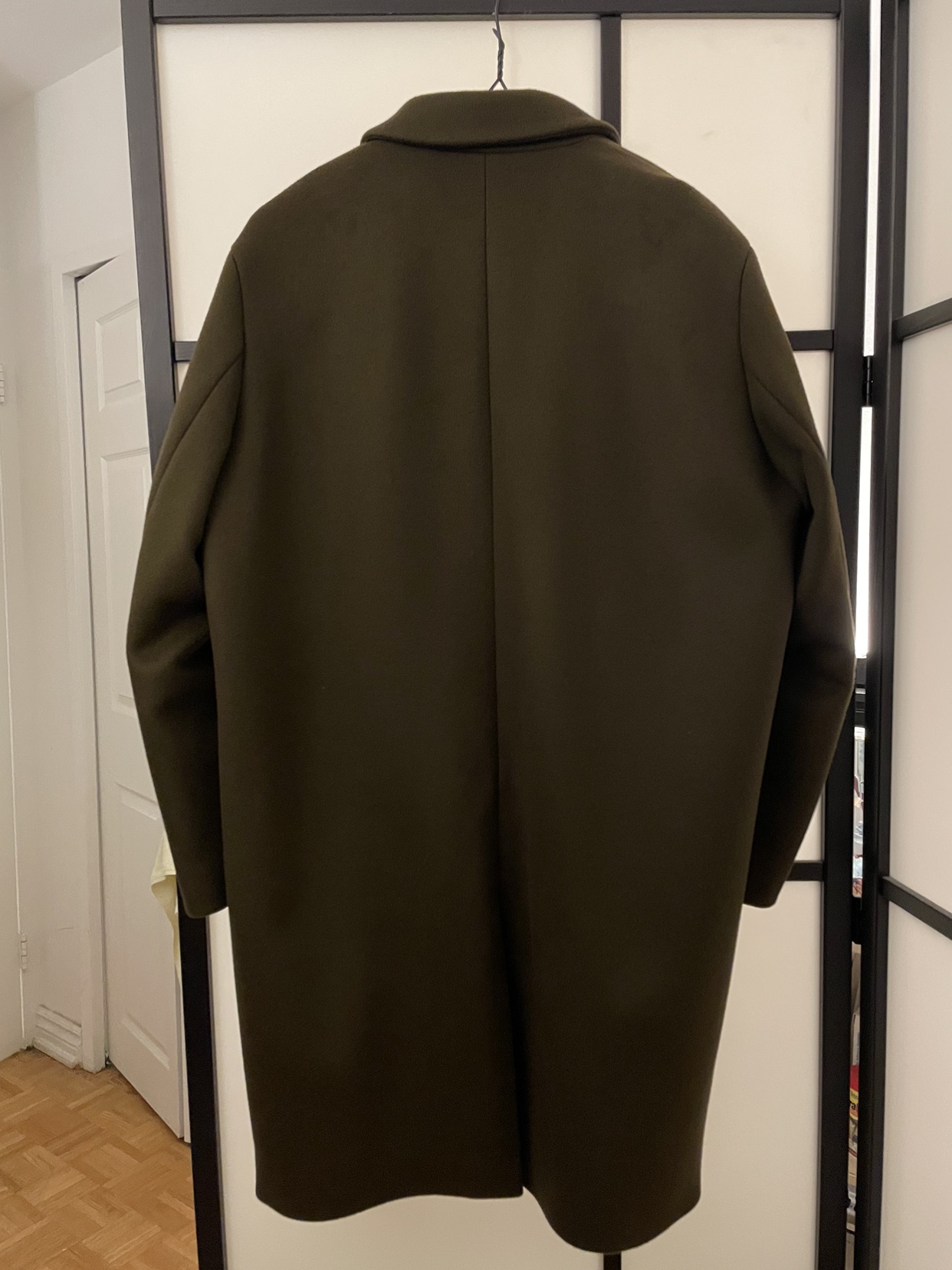 Khaki wool/cashmere coat - like beand new