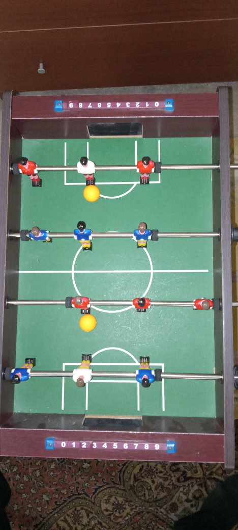 two Players table top Foosball, soccer wooden base. just$10 image indicator(4)
