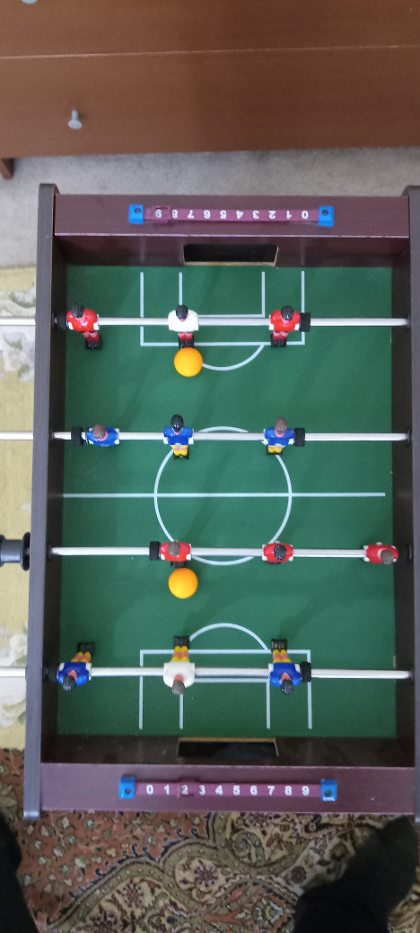 two Players table top Foosball, soccer wooden base. just$10 image indicator(5)