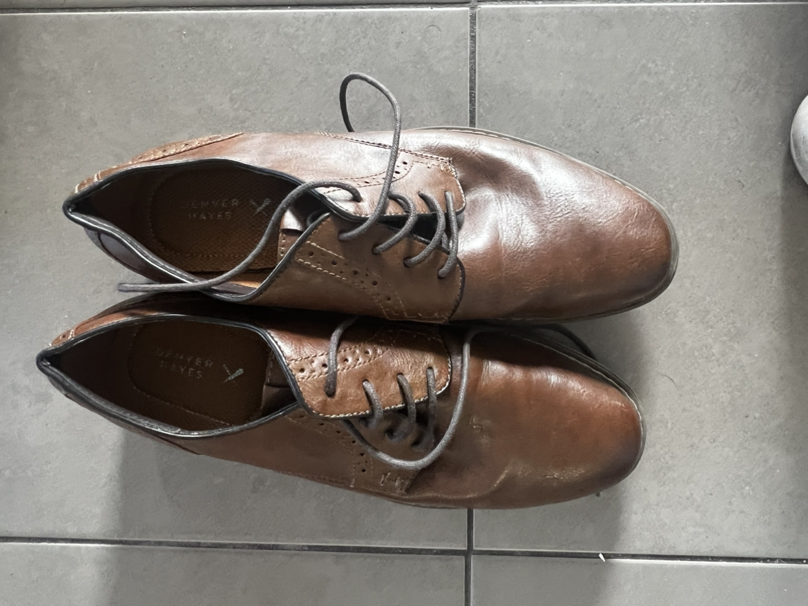 Men's Brown leather shoes thumbnail