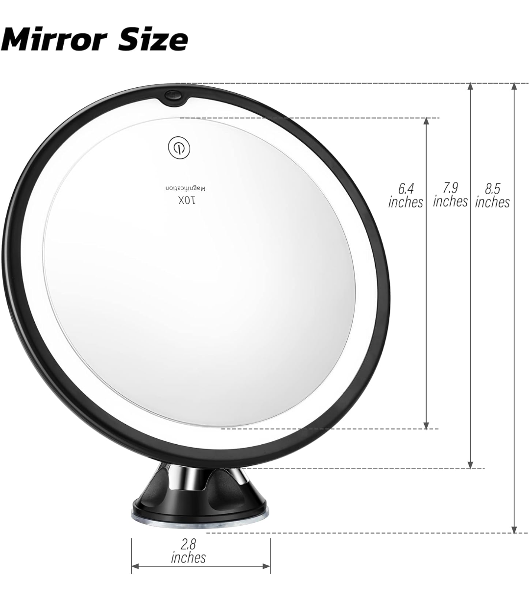 MAKEUP MAGNIFYING LED MIRROR - photo 3