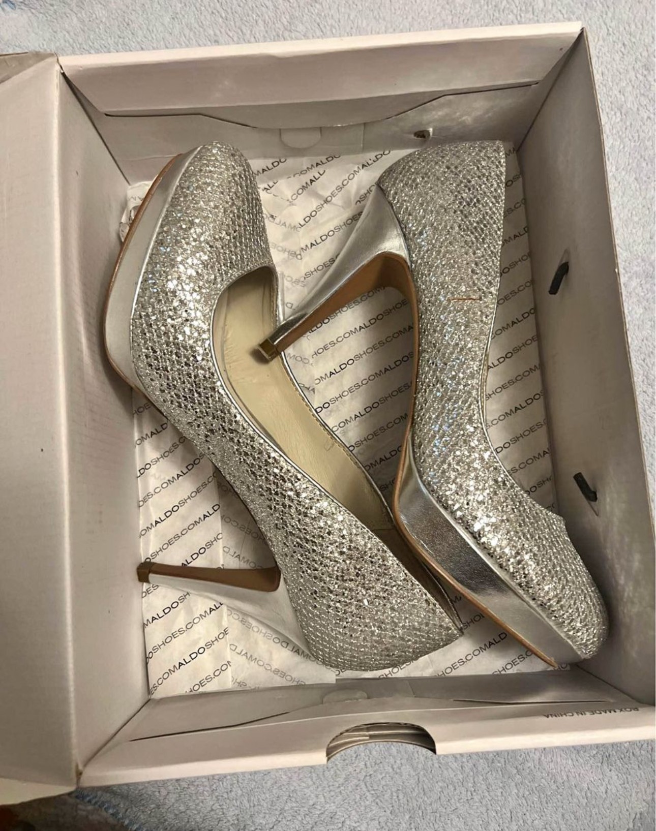Aldo silver high heels