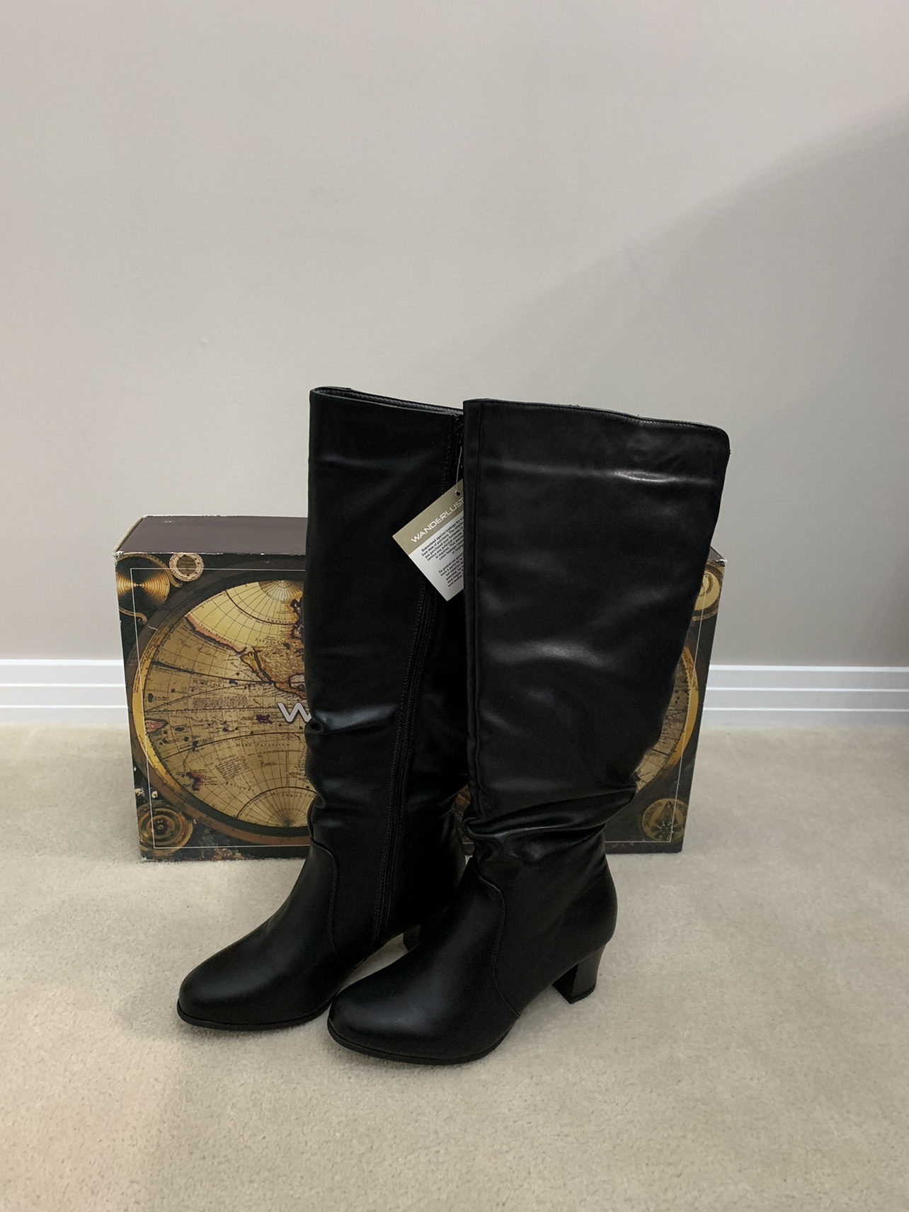 Brand-new long boots, size 7