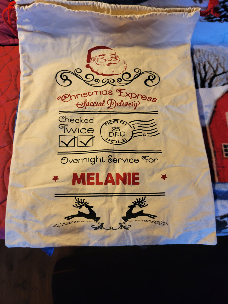 Personalized Melanie Large Christmas Stocking