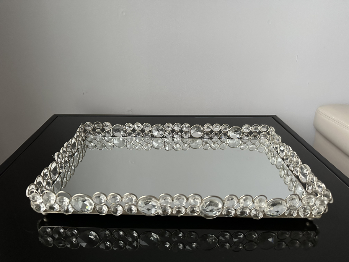3pcs Mirrored tray and containers - photo 2
