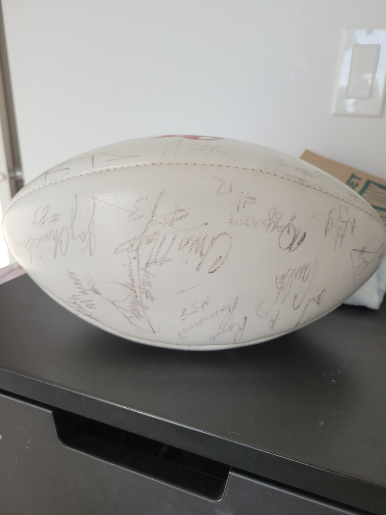bc loins gray cup signed by all players - photo 2