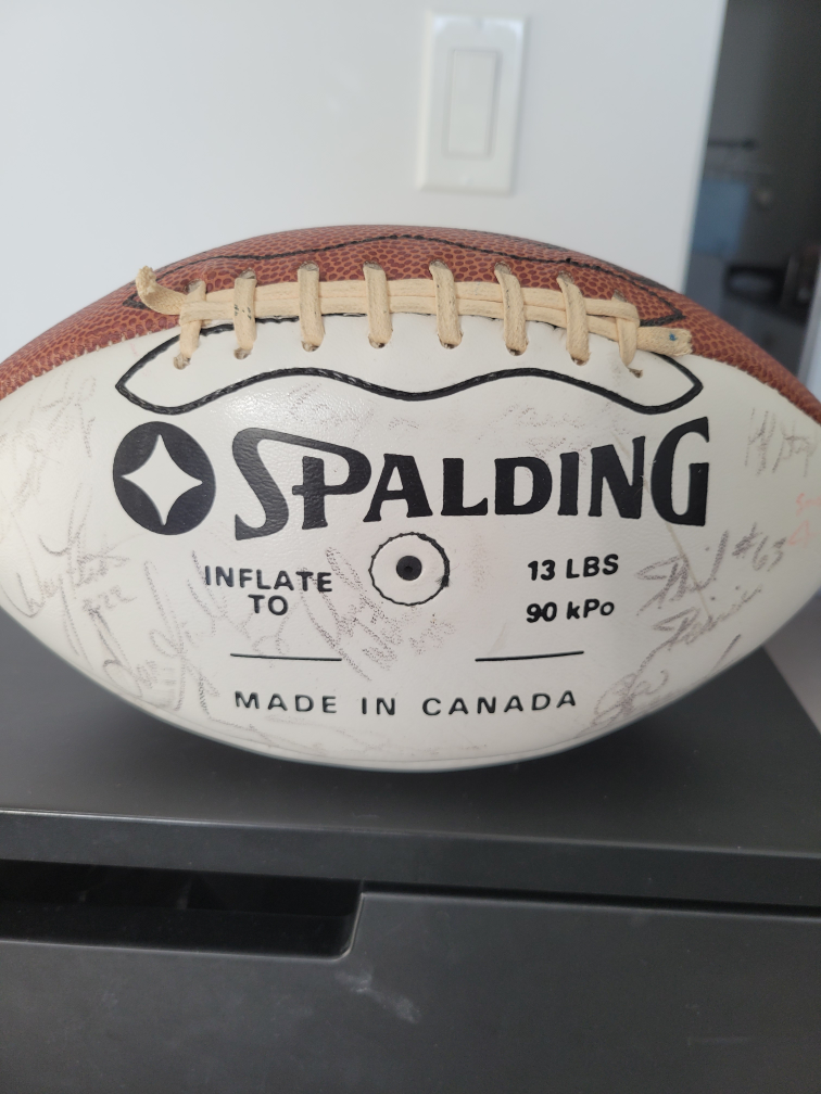 bc loins gray cup signed by all players - photo 3