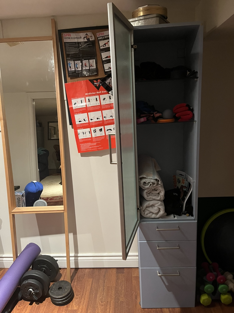 Blue Bathroom/storage cabinet