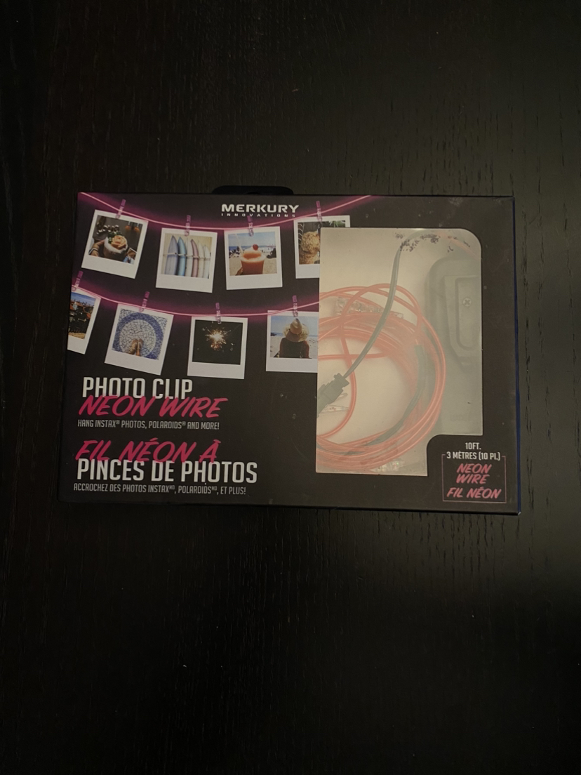 Pink Photo Clip Neon Wire