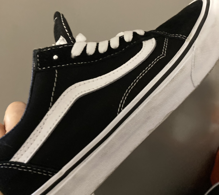 Black and white Vans
