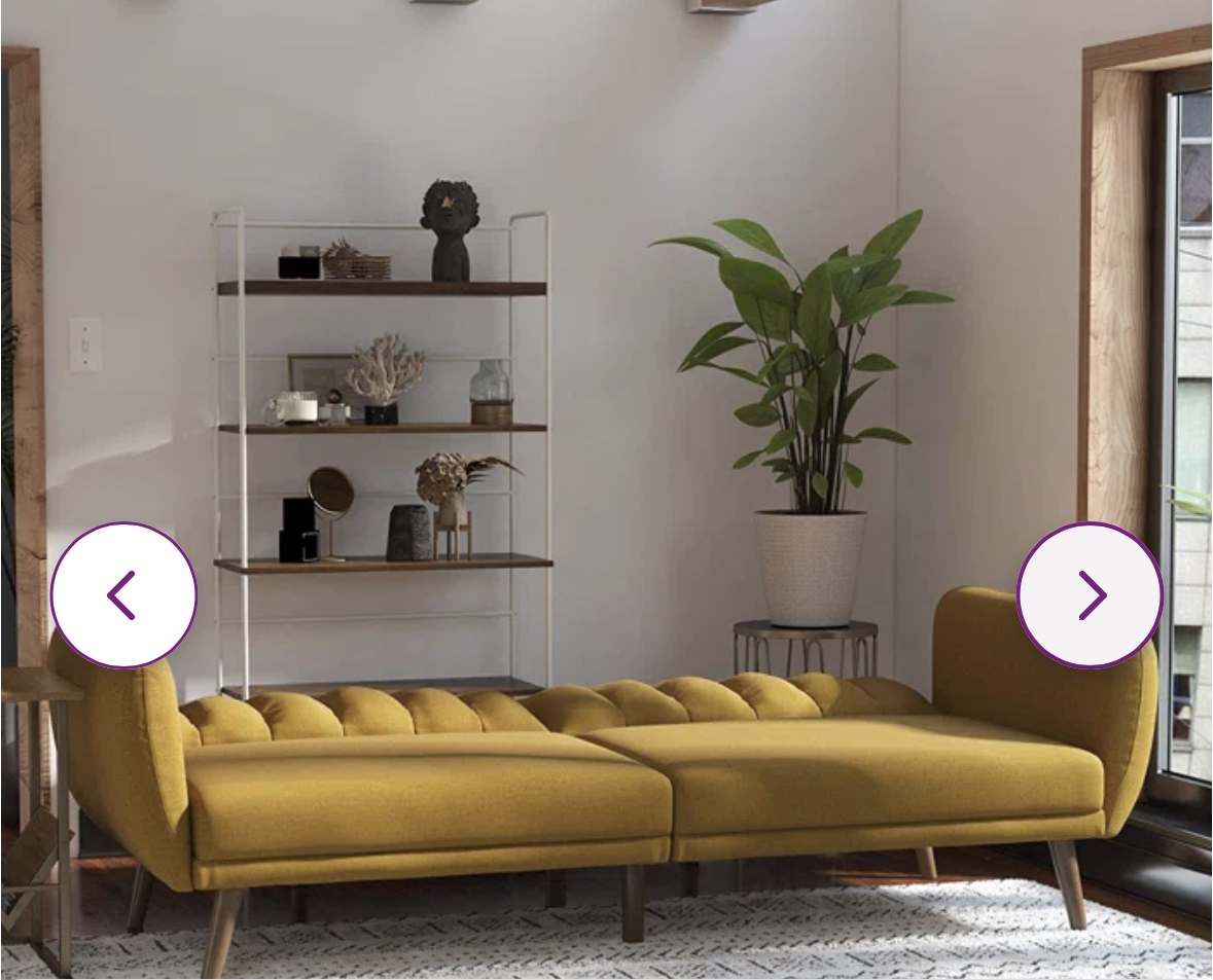 Mustard sofa bed - photo 3