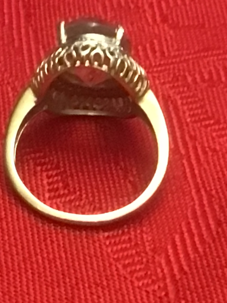 10K gold ring with green amethyst - photo 2
