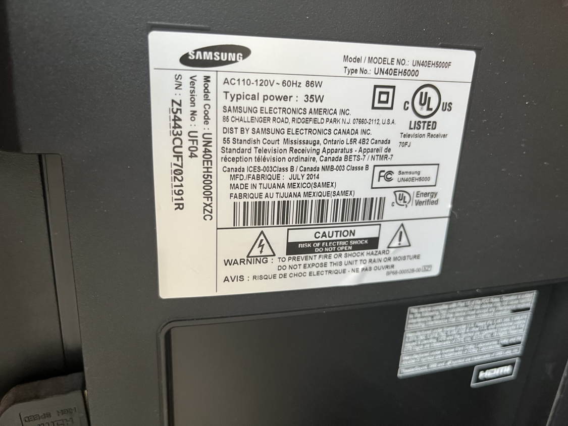 🎁SAMSUNG UN40EH5000 40 INCH 1080P 60HZ LED TV - photo 3