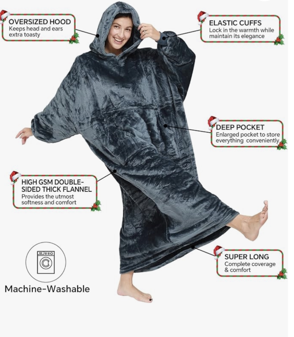 🎁Daverose Oversized Wearable Blanket Hoodie