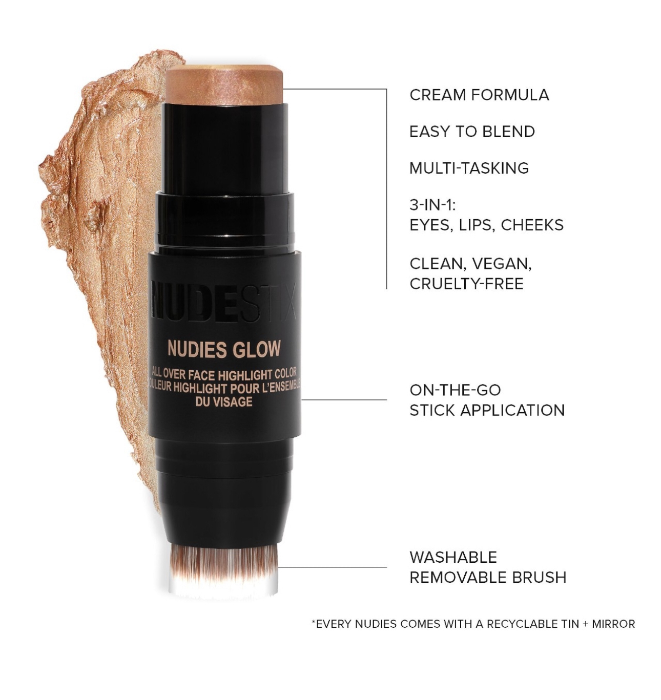 NUDESTIX Nudies Glow Cream Highlighter Stick - photo 2