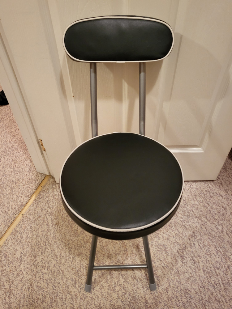 Folding Stool with Back Support