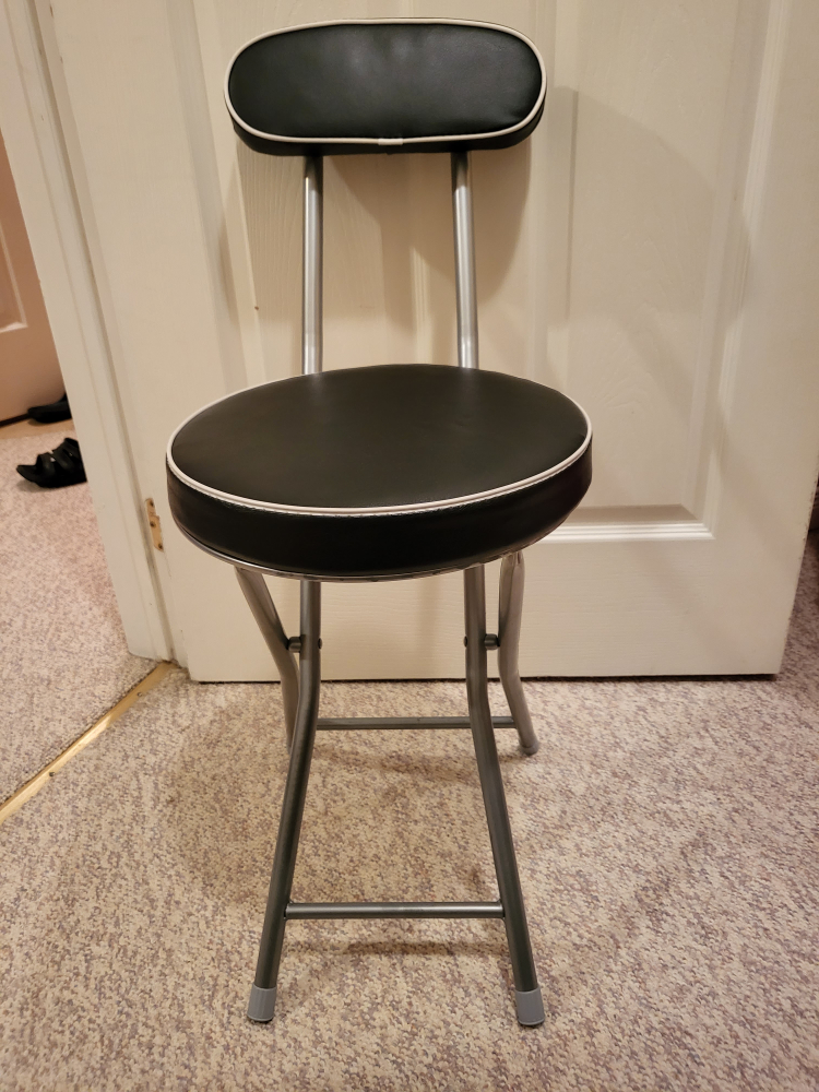 Folding Stool with Back Support - photo 2