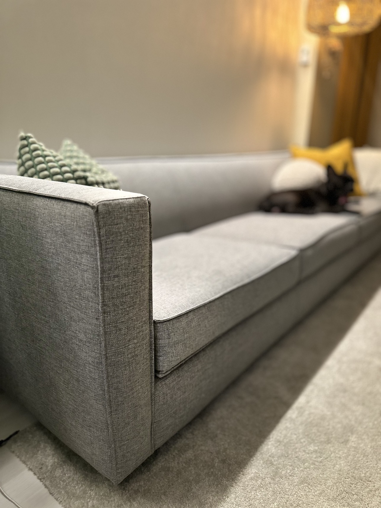 CB2 CLUB GREY FABRIC 3-SEATER SOFA image indicator(4)