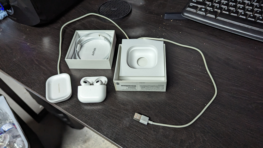 AirPods 3rd generation plus a charging dock