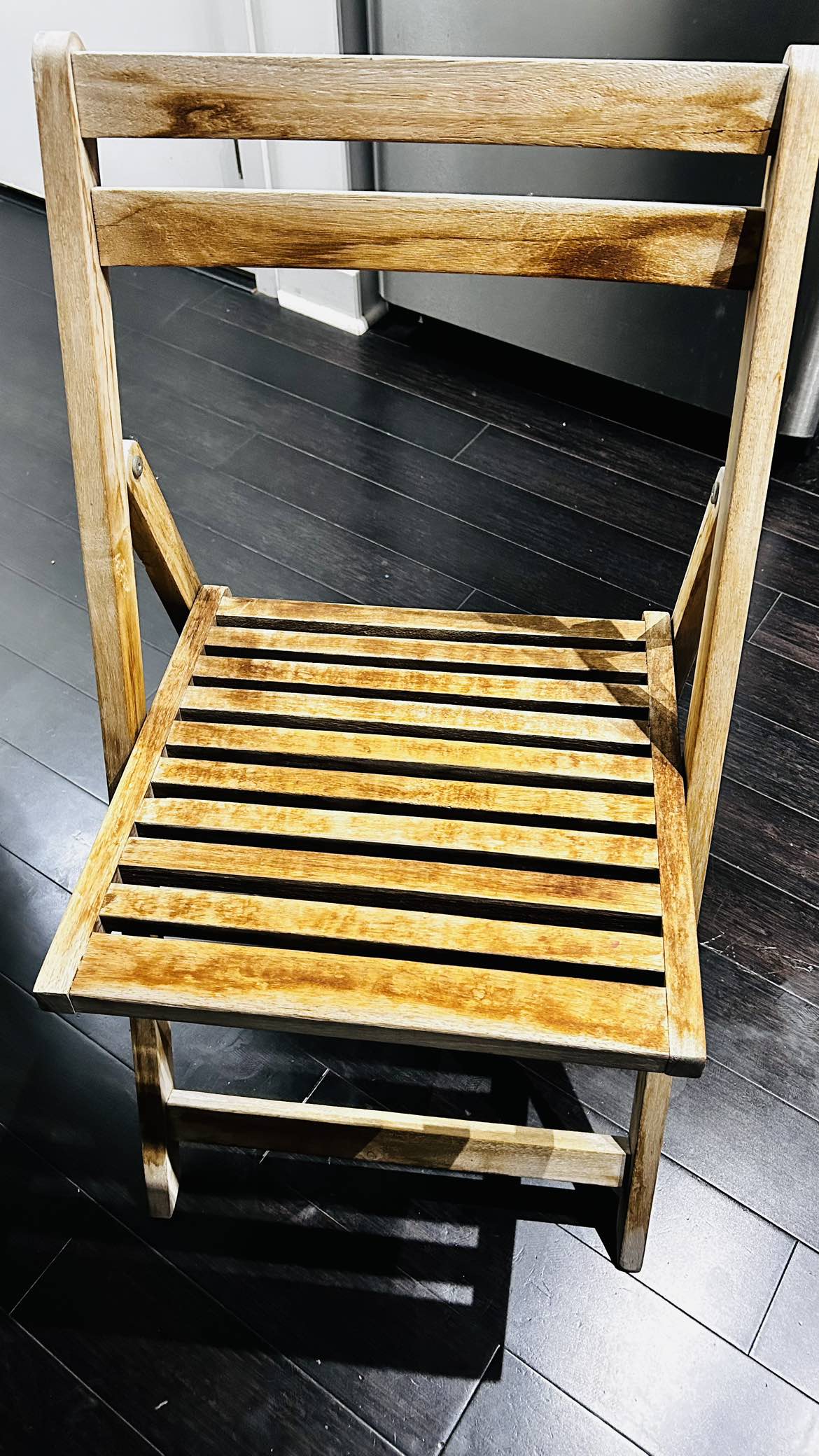 Two pairs of wooden chair