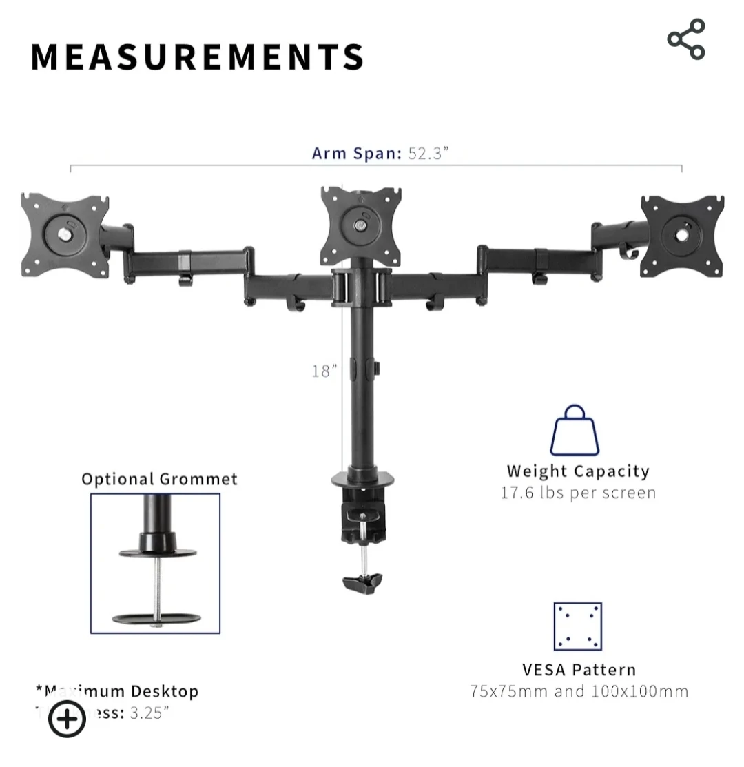 Vivo 3-screen monitor stand image indicator(2)