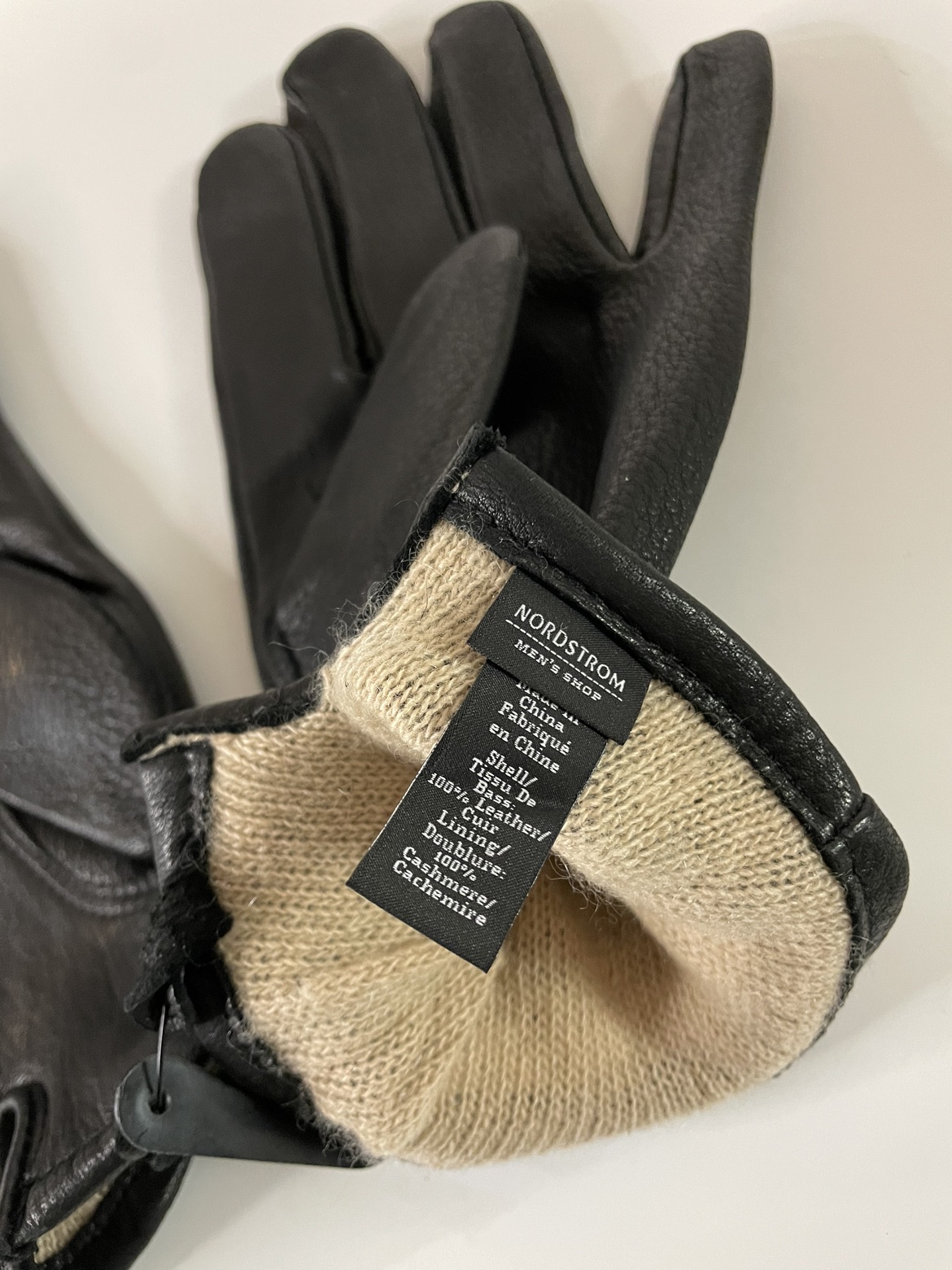 Nordstrom Italian Leather Cashmere Winter Gloves image indicator(3)