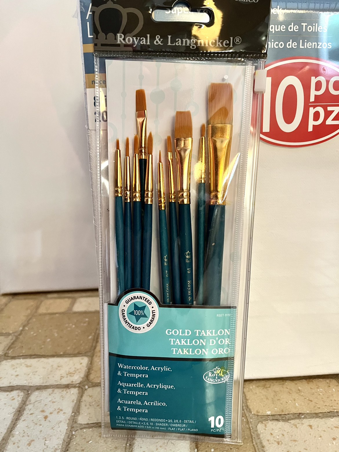 New art supplies, unused canvases, acrylic paint and brushes - photo 4