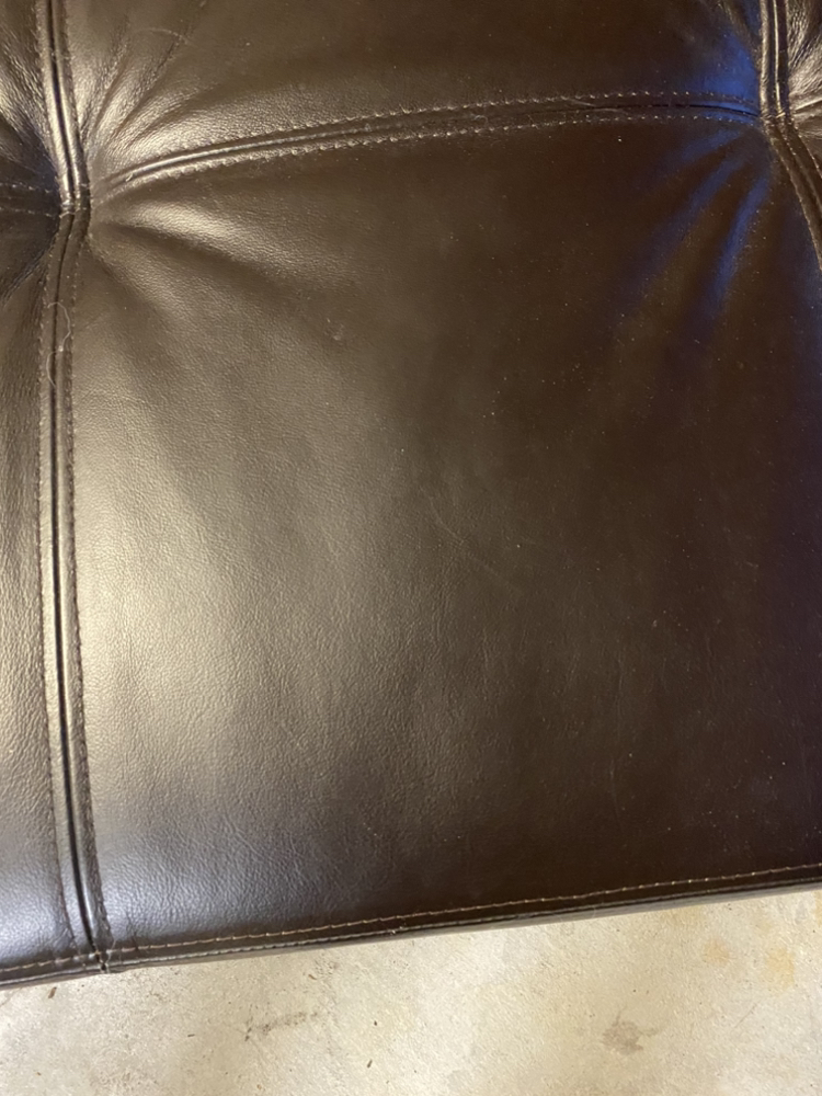 Brown Leather bench - photo 2