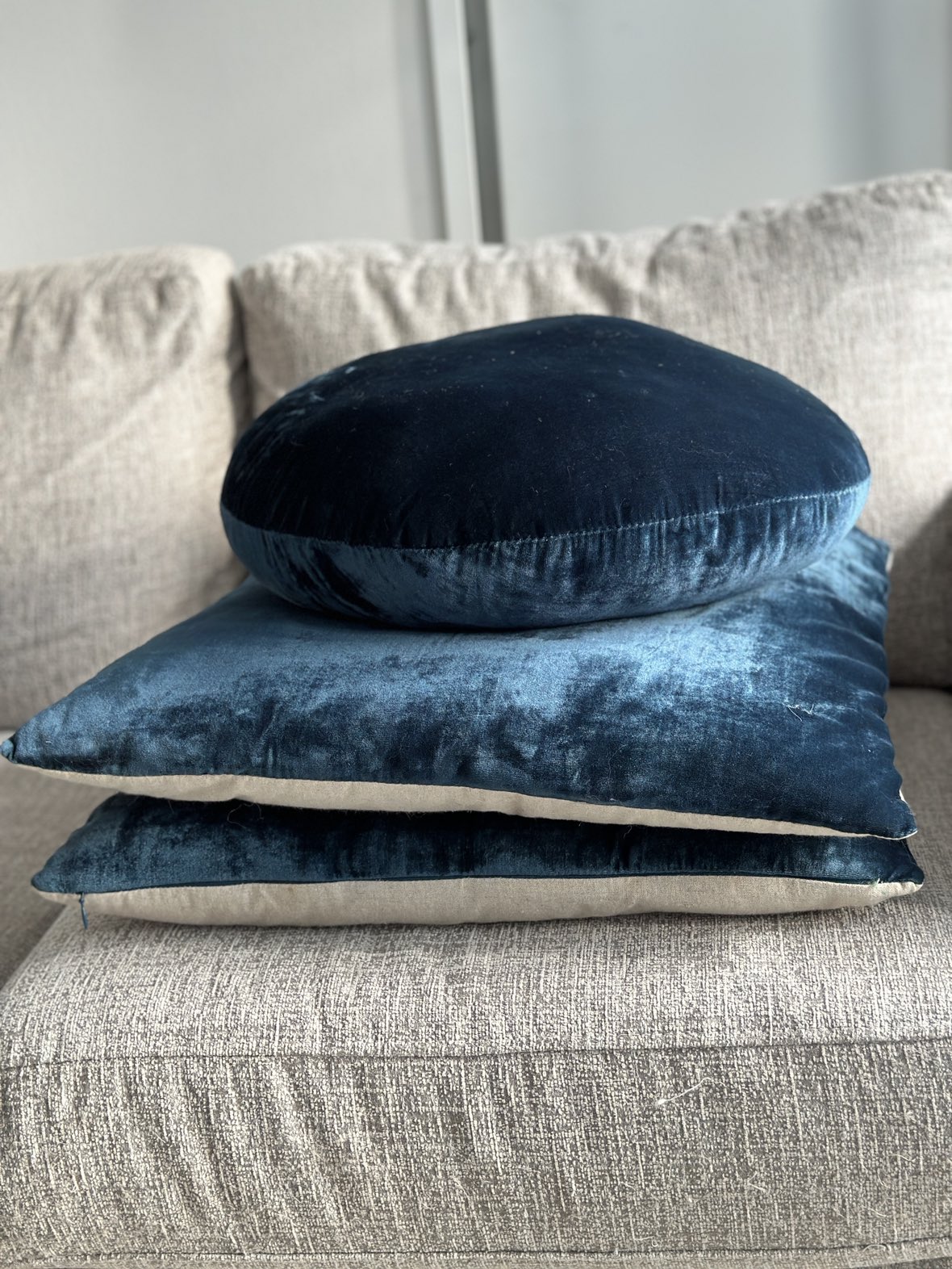 3 Blue Pillows from West Elm #freecycle - photo 2