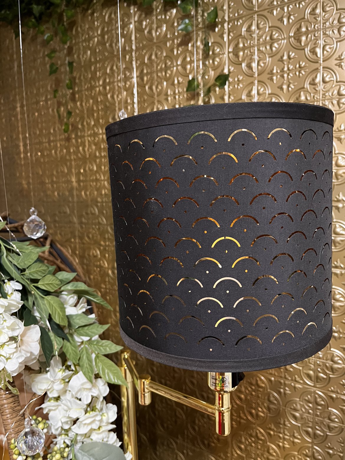 NYMÖ Lamp shade, black/brass color, 9 " - photo 3